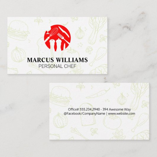 Kookgerei Rode Logo | Culinair  Visitekaartje (Voorkant / Achterkant)