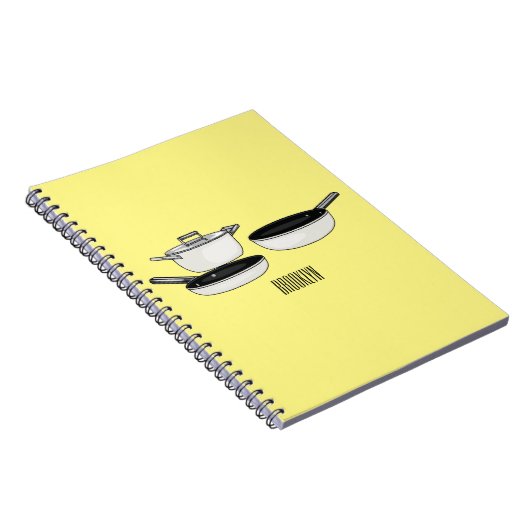 Kookgerei sets cartoon illustratie notitieboek (Rechterzijde)