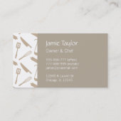 Kookgerei, Visitekaartjes voor catering (Achterkant)