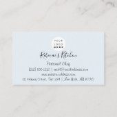 Kookgerei voor persoonlijke maaltijden Moderne cat Visitekaartje (Achterkant)