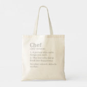 Kookgeschenken Chefs Chef Definition Tote Bag (Achterkant)