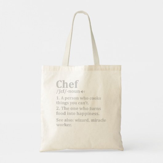 Kookgeschenken Chefs Chef Definition Tote Bag (Achterkant)