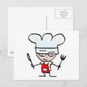Kookgeschenken met een grappige cartoon - Humoureu Briefkaart (Voorkant / Achterkant)
