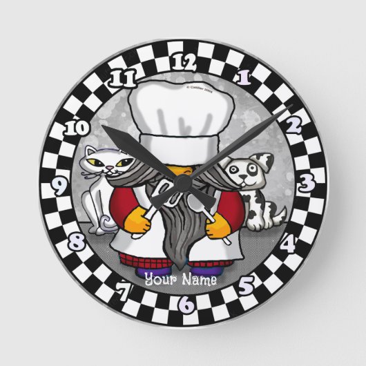 Kookgnoom ronde klok (Voorkant)