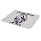 Kookgodin op het werk snijplank (Hoek)