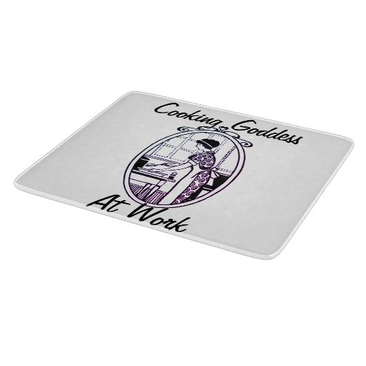 Kookgodin op het werk snijplank (Hoek)