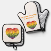 kookhandschoenen – hittebestendig ovenwant & pannenlap set (Voorkant / Achterkant)