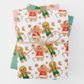 Kookie met kerstcadeau inpakpapier vel (In situ)