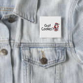 Kookies Santa Vierkante Button 5,1 Cm (In situ)