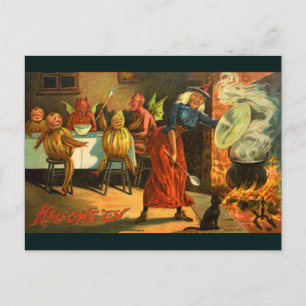 Kooking Halloween Witch Briefkaart