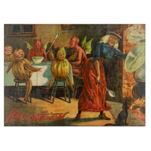 Kooking Halloween Witch Snijplank (Voorkant)