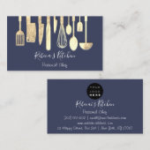 Kooking Personal Chef Restaurant Catering Blue Visitekaartje (Voorkant / Achterkant)