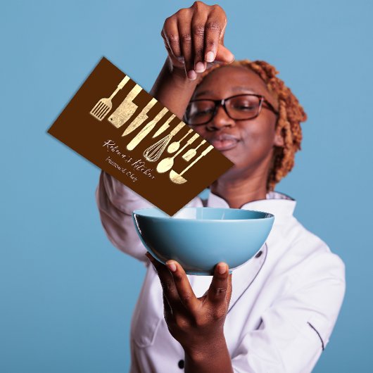 Kooking Personal Chef Restaurant Catering Brown Visitekaartje