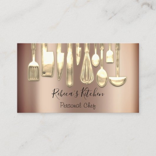 Kooking Personal Chef Restaurant Culinair Gold Visitekaartje (Voorkant)