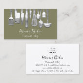 Kooking Personal Chef Restaurant Culinair Groen Visitekaartje (Voorkant / Achterkant)