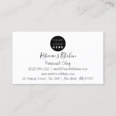 Kooking Personal Chef Restaurant Visitekaartje (Achterkant)