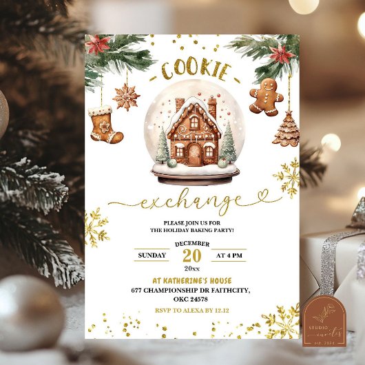 Kookjesuitwisseling Kerstvakantiefeest Kaart
