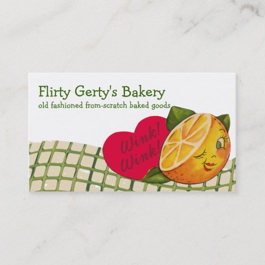  kookkaart voor oranje kookbakkerij visitekaartje (Voorkant)