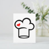 Kookkaas pet hart briefkaart (Staand voorkant)