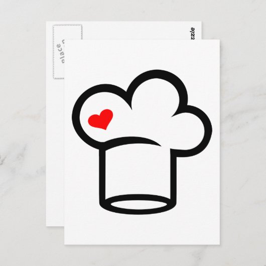 Kookkaas pet hart briefkaart (Voorkant / Achterkant)