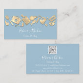 Kookkaas restaurant met catering GoldLogo QR-code Visitekaartje (Voorkant / Achterkant)