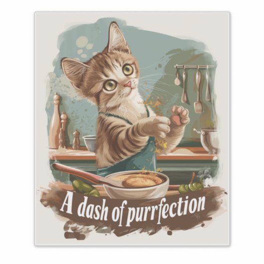 Kookkat Chef Sticker (Voorkant)