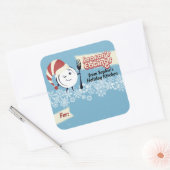 Kookkerst in de Retro-vakantie naar Cla Vierkante Sticker (Envelop)