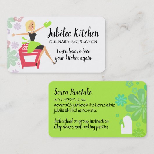 Kookklasse chef. visitekaartje (Voorkant / Achterkant)