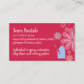 Kookklasse persoonlijke kok-kok-kok-kok-kok visitekaartje (Achterkant)