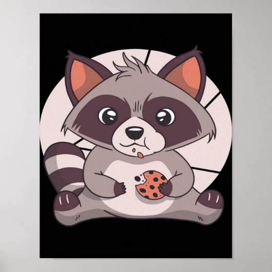 Kookkoekjes eten - Cute Chocolate Lover Gift Poster (Voorkant)