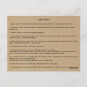 Kookkoekjesrecept voor gebak - Pepparkaka Briefkaart (Achterkant)