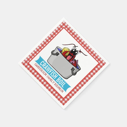 Kookkokerij voor familiefeest met zeevruchten servet (Hoek)