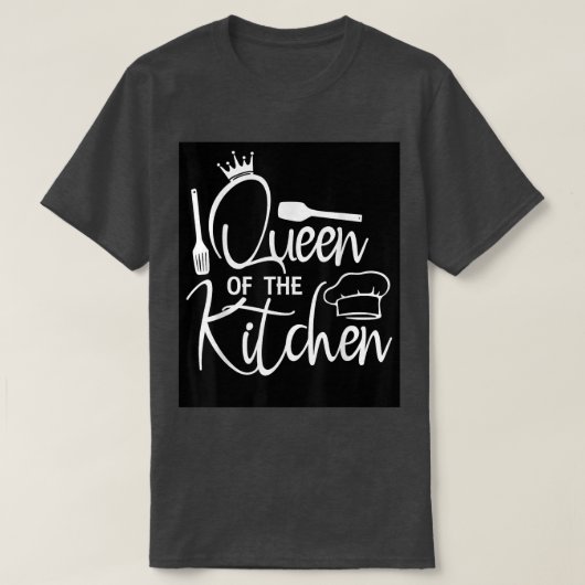 Kookkoningin Keuken Kok Hoed Kook Culinair Stude T-shirt (Design voorkant)