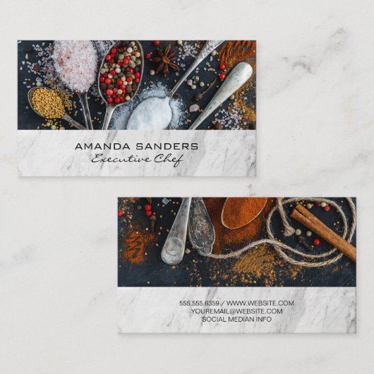 Kookkunst | Kruiden Visitekaartje (Voorkant / Achterkant)