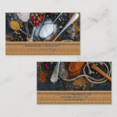 Kookkunsten | Kruiden | Leder Visitekaartje (Voorkant / Achterkant)