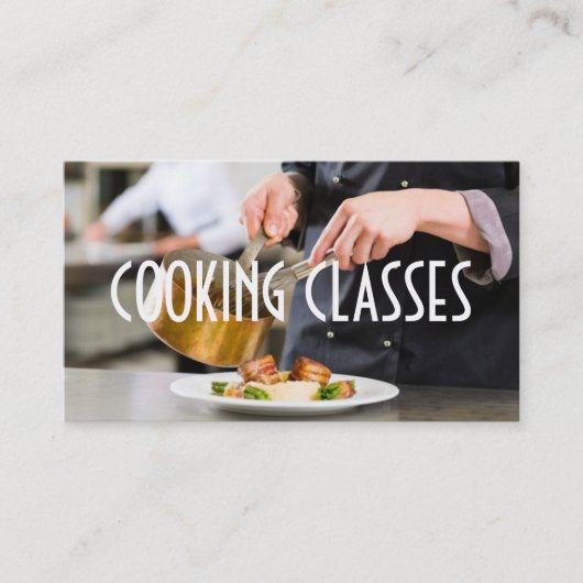 Kooklessen Restaurant Bar Iron Chef Visitekaartje (Voorkant)