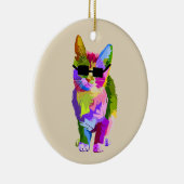 Kooklettenkunst met zonnebrillen keramisch ornament (Rechts)