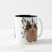 Kooklettenontwerp | Beste kattencadeau Tweekleurige Koffiemok (Voorkant rechts)