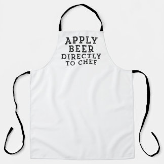 Kookmethodes, breng bier direct aan chef-kok aan schort