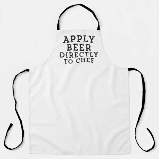 Kookmethodes, breng bier direct aan chef-kok aan schort (Voorkant)
