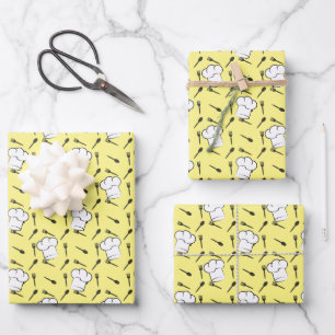 Kookmuts Vorken Lepels Kookpatroon Kook Cadeau Inpakpapier Vel