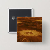 Kookoppervlak van Planet Venus Vierkante Button 5,1 Cm (Voorkant /achterkant)