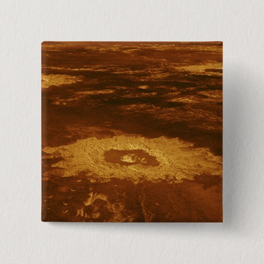 Kookoppervlak van Planet Venus Vierkante Button 5,1 Cm (Voorkant)