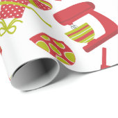 Kookpapier voor kerstkeukens met kookgerei cadeaupapier (Rol Hoek)