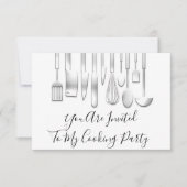 Kookpartij Chef Kitchen Restaurant White Grey Kaart (Voorkant)