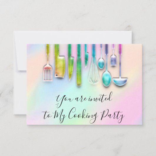 Kookpartij Koof Restaurant Kitchen Holograaf Kaart (Voorkant)