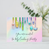 Kookpartij Koof Restaurant Kitchen Holograaf Kaart (Staand voorkant)