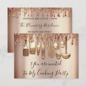 Kookpartij Tsjetsjeens keukengerei gouden Roos Sta Kaart (Voorkant / Achterkant)