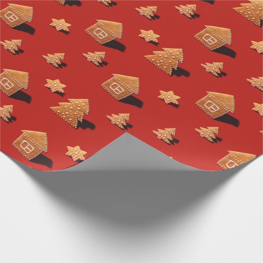 Kookpatronen in huis- en boomvorm cadeaupapier (Hoek)