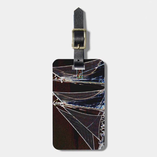 Kookplaat - Abstracte foto Bagagelabel (Voorkant verticaal)